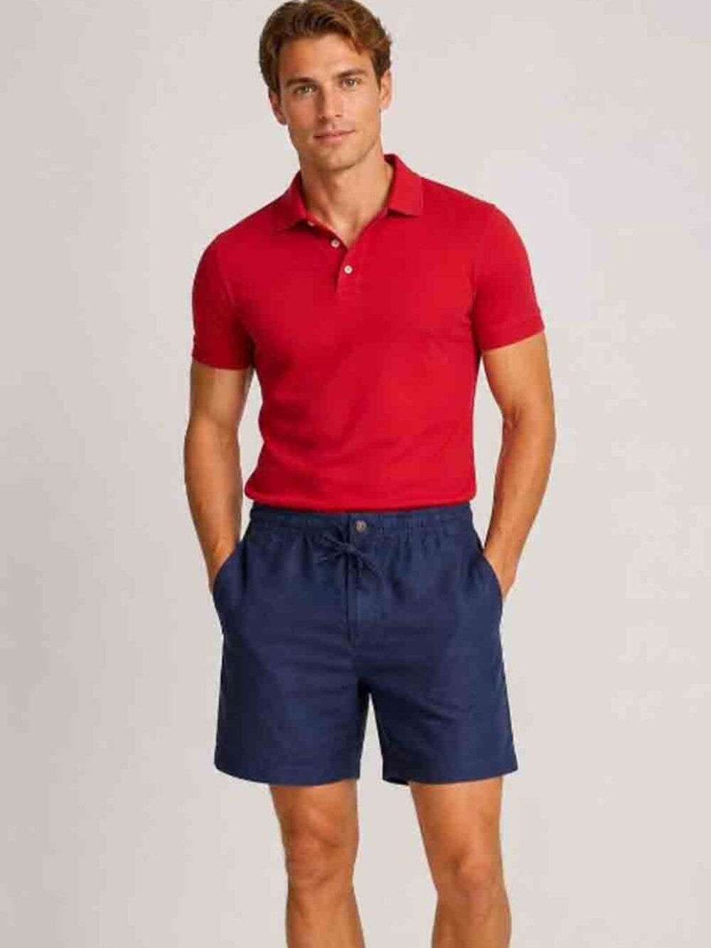 NWT Barbour Navy Blue Linen Cotton Shorts Relaxed Men's Size XL